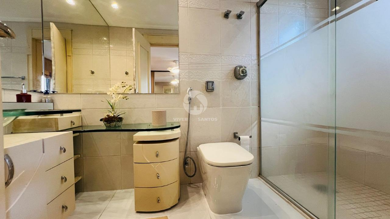 Apartamento Porteira Fechada com 4 quartos vista mar no Embaré em Santos em Embaré, Santos — foto 21