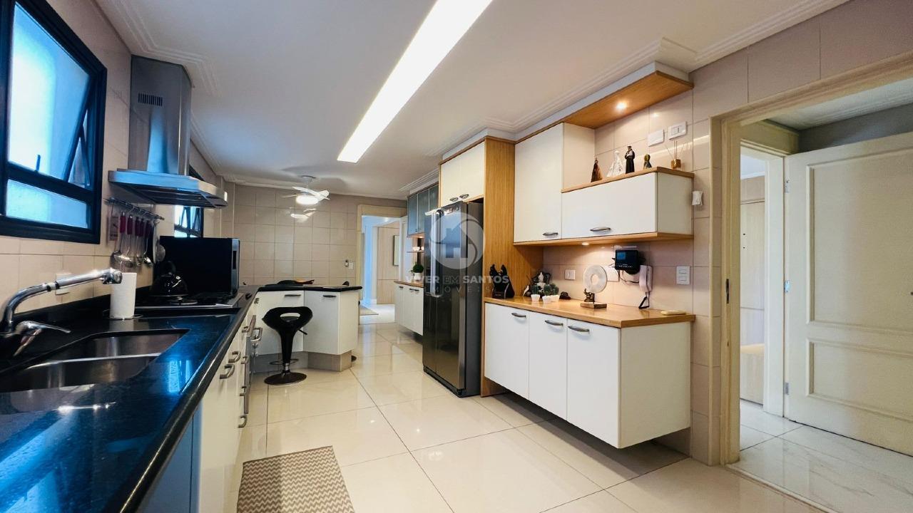 Apartamento Porteira Fechada com 4 quartos vista mar no Embaré em Santos em Embaré, Santos — foto 22