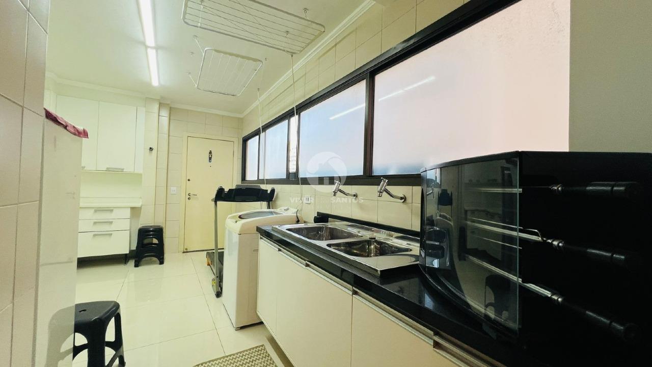 Apartamento Porteira Fechada com 4 quartos vista mar no Embaré em Santos em Embaré, Santos — foto 27