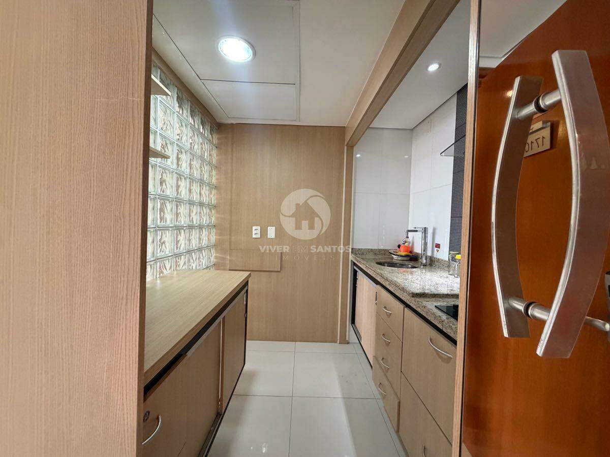 Apartamento 2 dormitórios Vista Mar Edifício Clube XV- Boqueirão- Santos em Boqueirão, Santos — foto 4