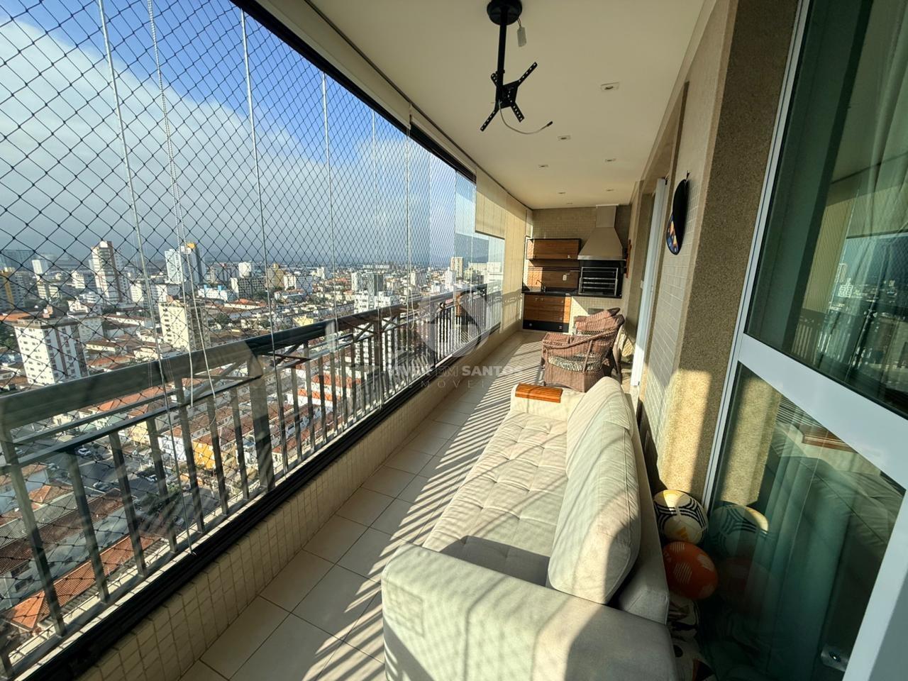 Apartamento com 3 suítes, 3 vagas e lazer- Boqueirão Santos em Boqueirão, Santos — foto 3