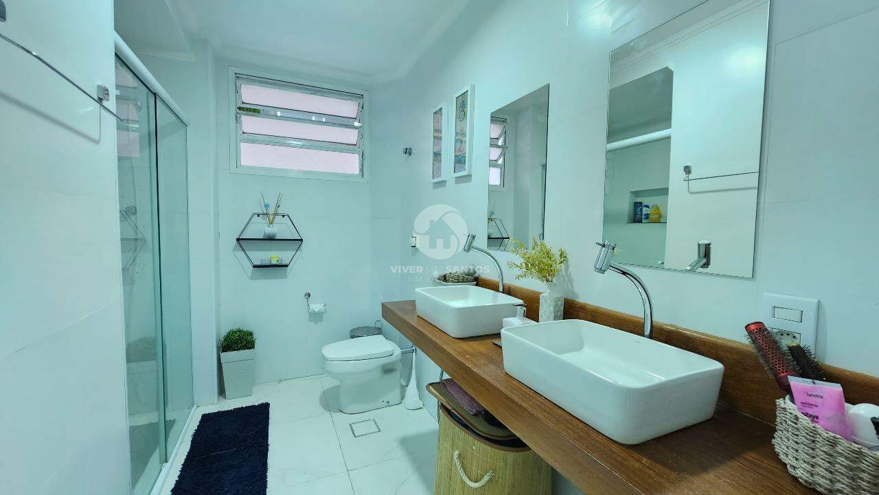 Lindo Apartamento Refúgio Moderno, Conforto e Praticidade 3 quartos varanda de frente, no Gonzaga em Santos em Gonzaga, Santos — foto 19