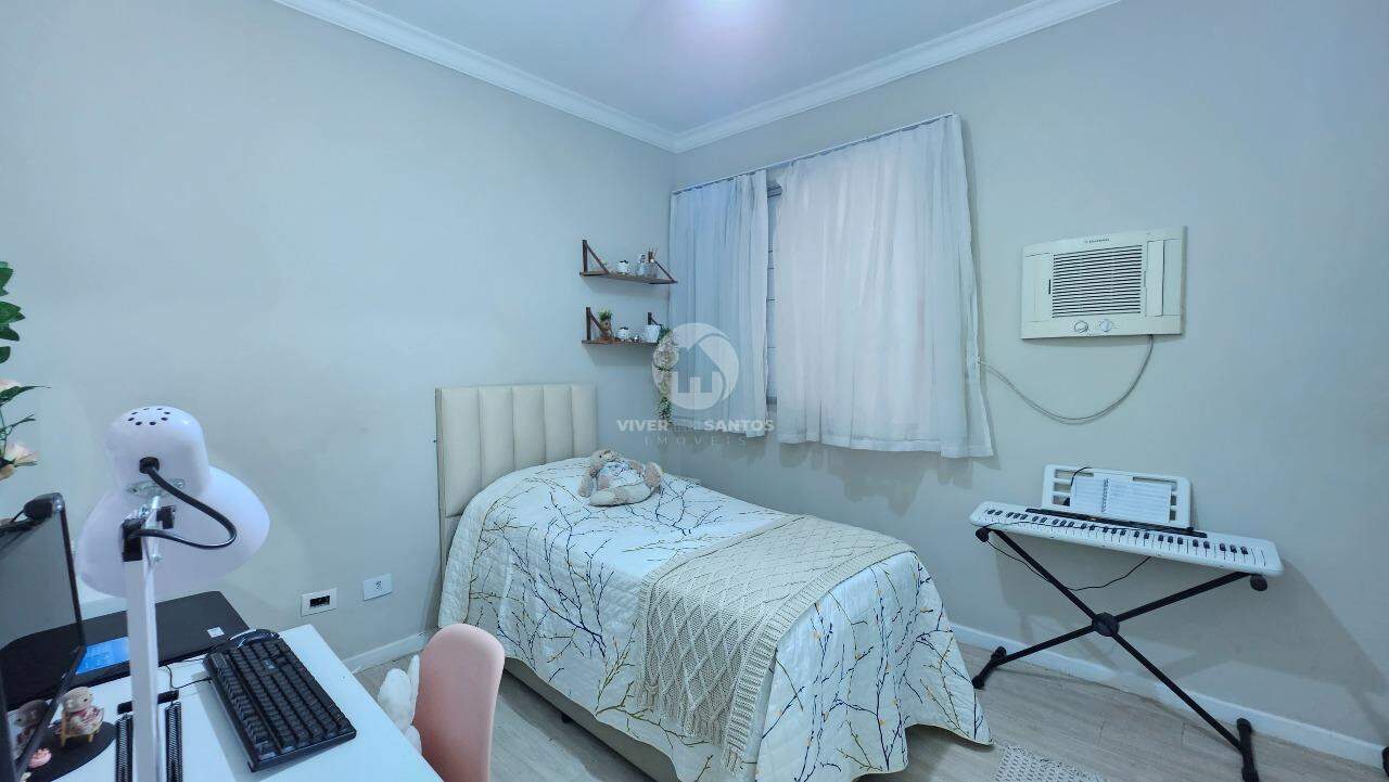 Lindo Apartamento Refúgio Moderno, Conforto e Praticidade 3 quartos varanda de frente, no Gonzaga em Santos em Gonzaga, Santos — foto 25