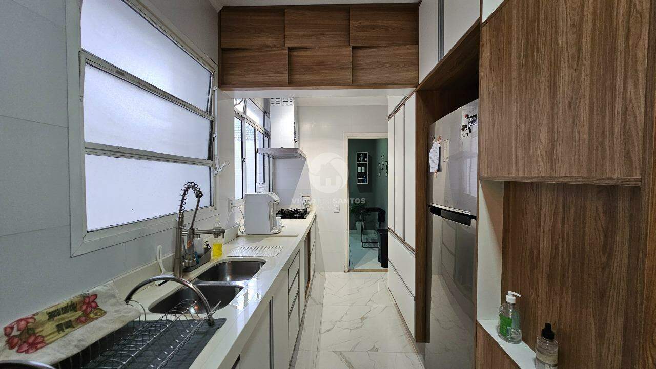 Lindo Apartamento Refúgio Moderno, Conforto e Praticidade 3 quartos varanda de frente, no Gonzaga em Santos em Gonzaga, Santos — foto 12
