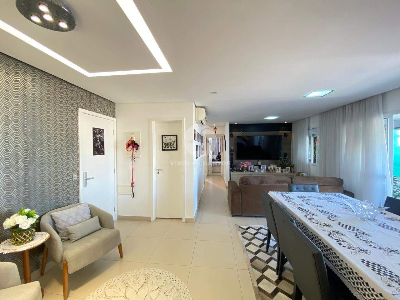 Lindo apartamento com 3 quartos e 2 vagas de garagem - Marapé - Santos/SP em Marapé, Santos — foto 7
