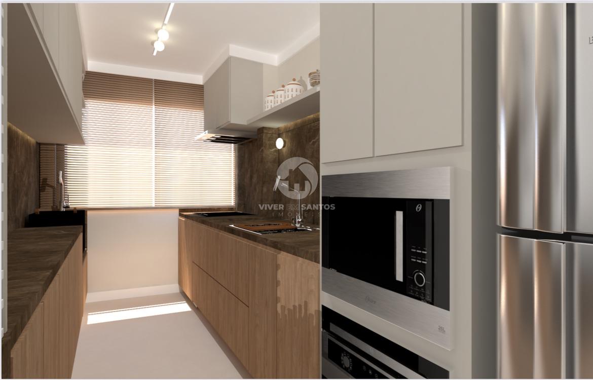 Apartamento Finamente Reformado na quadra da praia- Ponta da Praia - Santos em Aparecida, Santos — foto 7