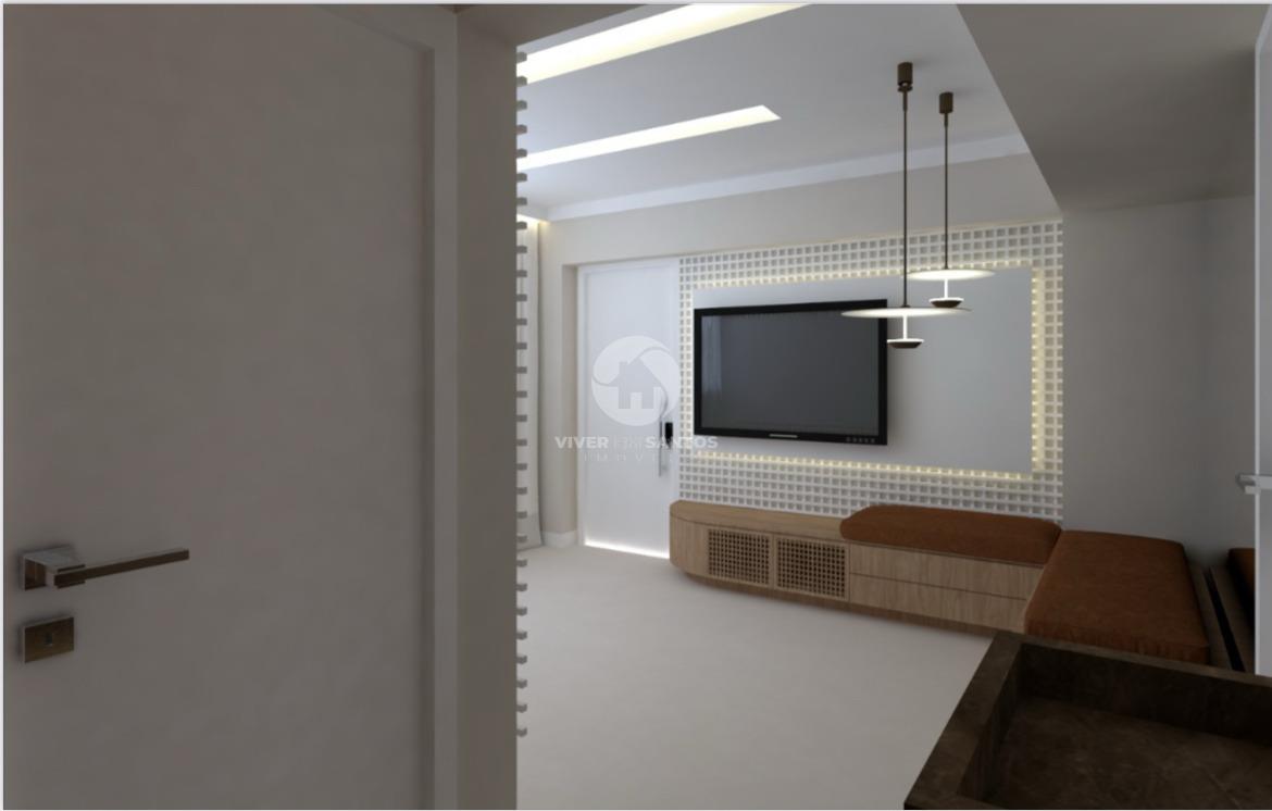 Apartamento Finamente Reformado na quadra da praia- Ponta da Praia - Santos em Aparecida, Santos — foto 4