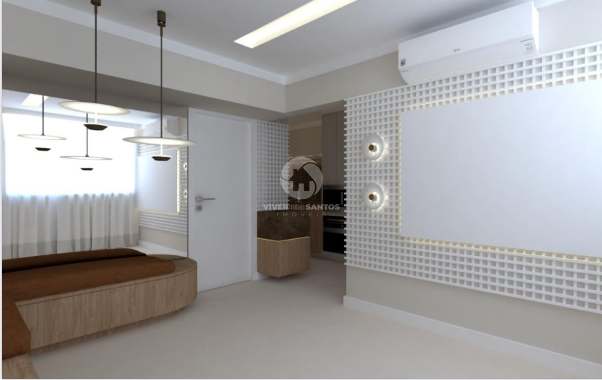 Apartamento Finamente Reformado na quadra da praia- Ponta da Praia - Santos em Aparecida, Santos — foto 2