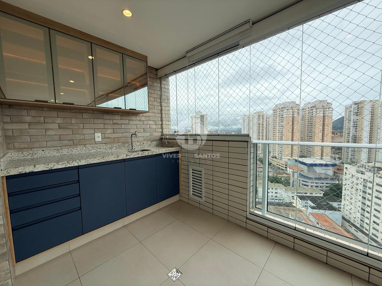 Apartamento com varanda e vista na Ponta da Praia em Ponta da Praia, Santos — foto 6