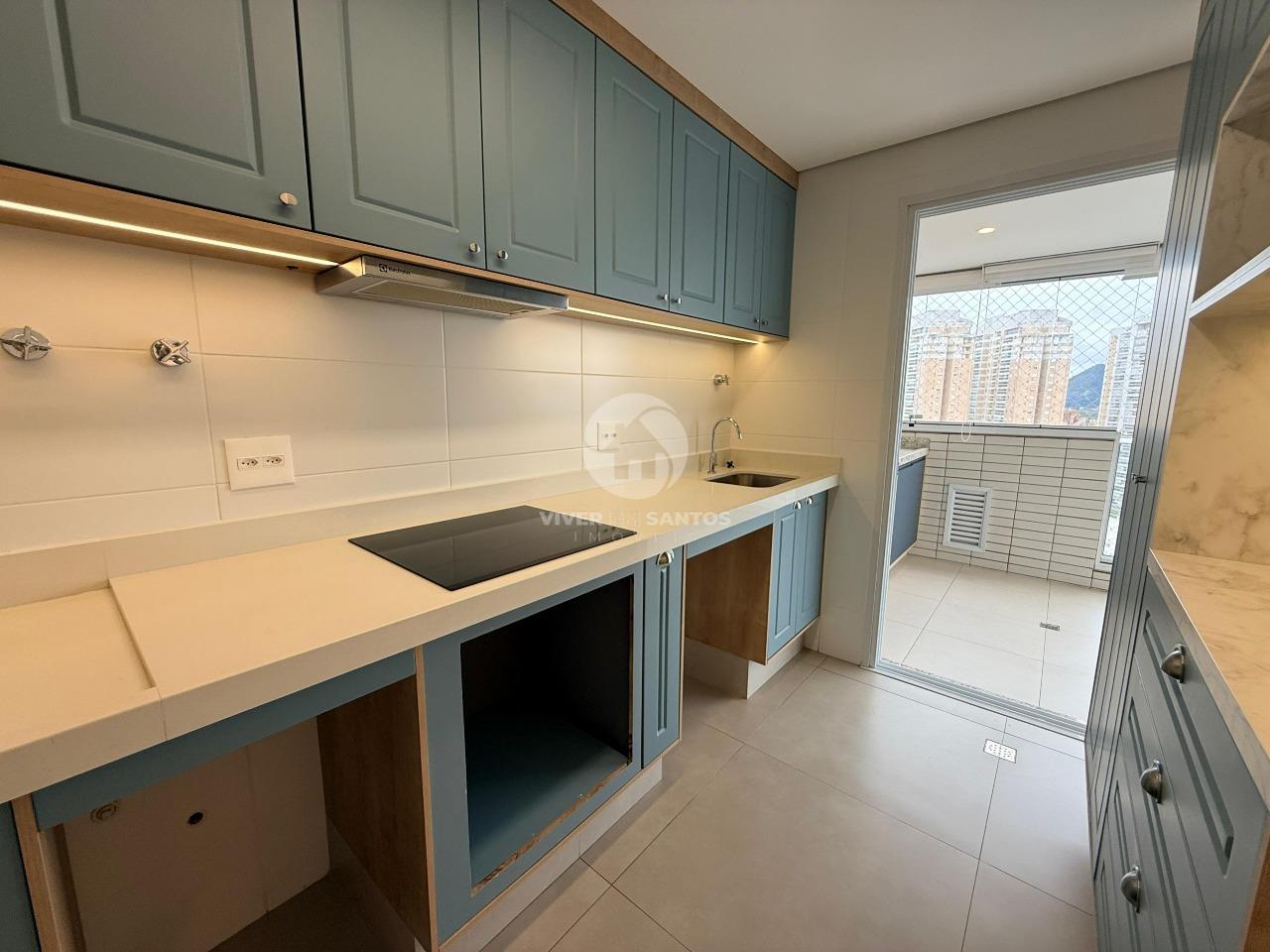 Apartamento com varanda e vista na Ponta da Praia em Ponta da Praia, Santos — foto 4