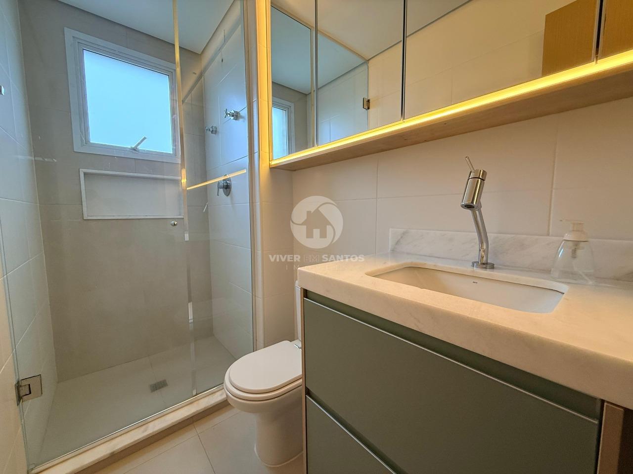 Apartamento com varanda e vista na Ponta da Praia em Ponta da Praia, Santos — foto 27