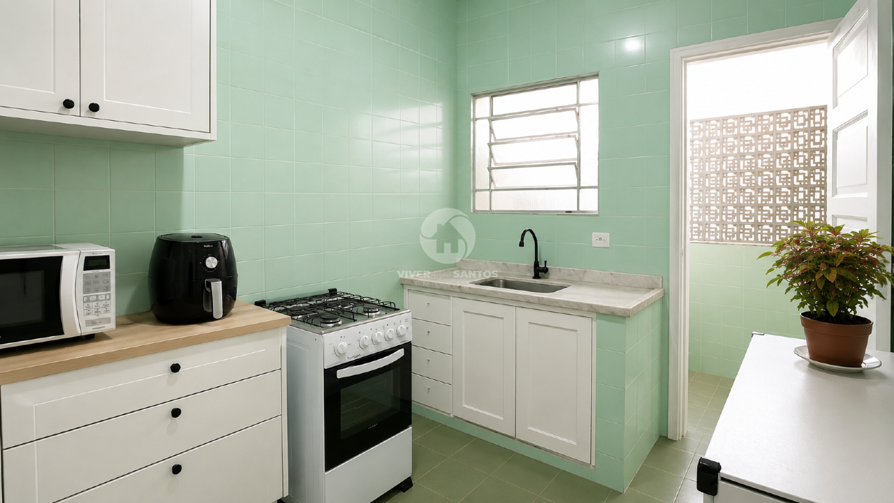Apartamento amplo com 74m2 varanda na Encruzilhada/Santos em Encruzilhada, Santos — foto 9