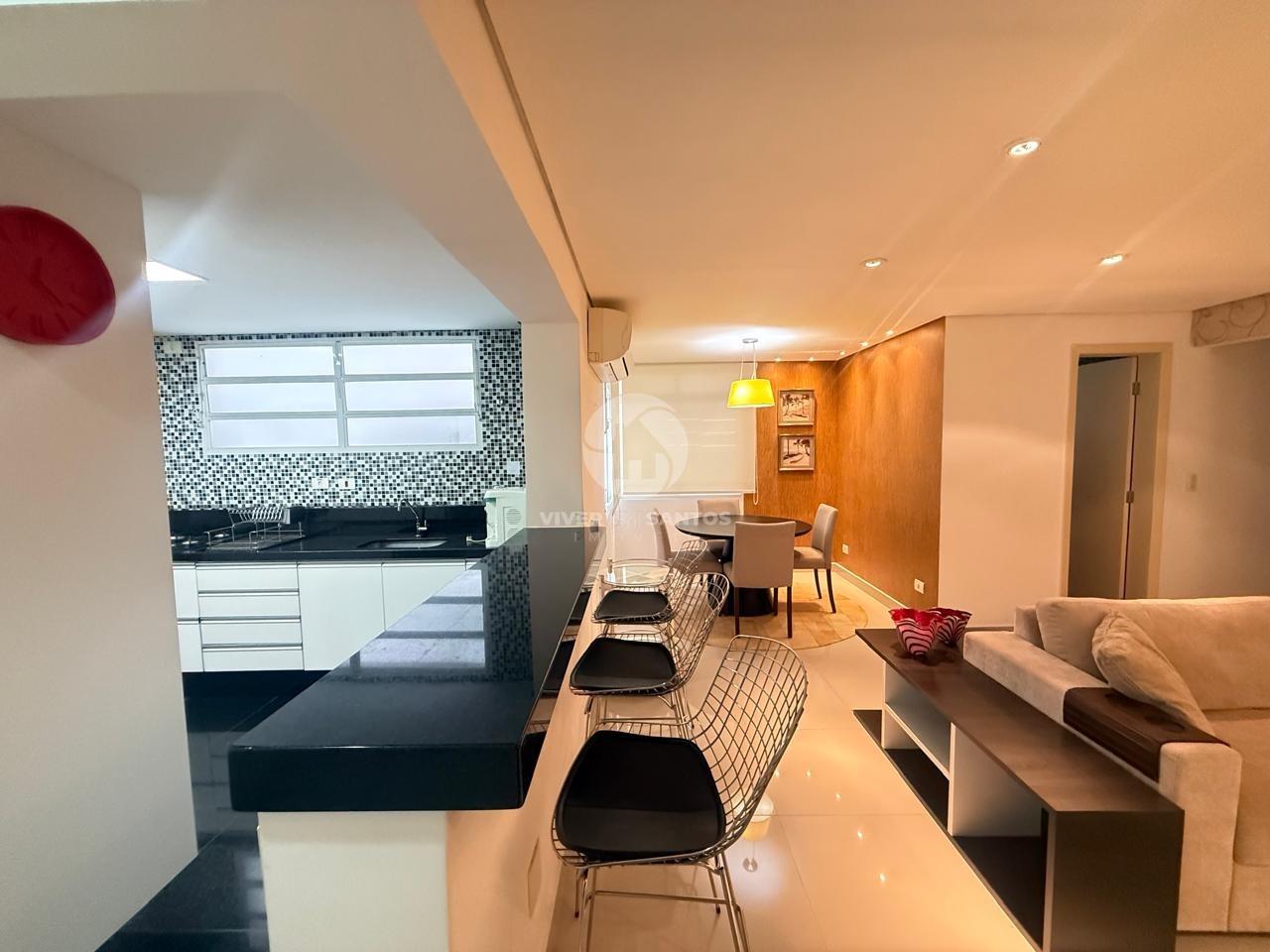 Apartamento 2 Dormitórios, Suíte, Porteira Fechada e 1 Quadra da Praia no Gonzaga - Santos SP em Gonzaga, Santos — foto 3