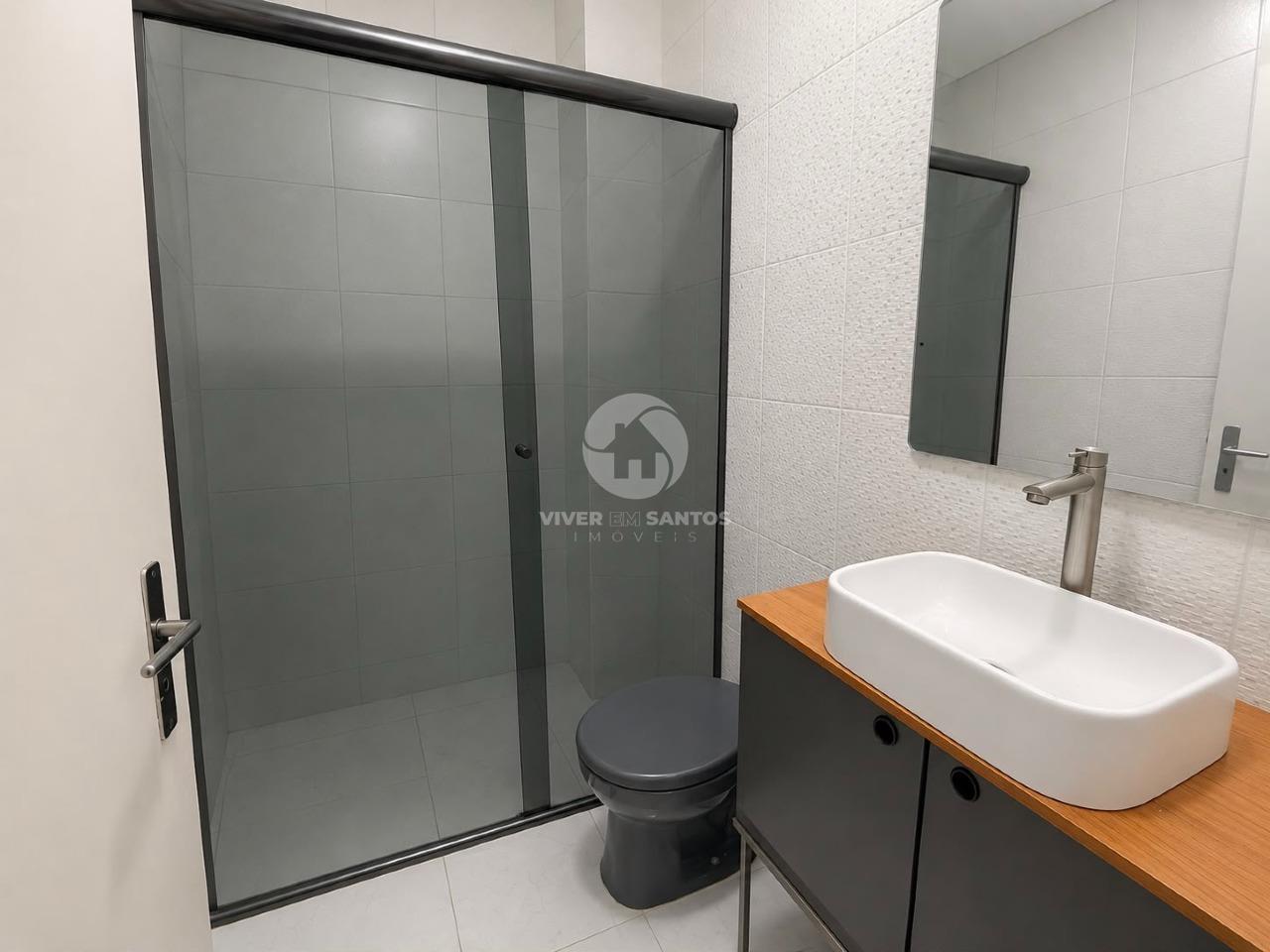 Apartamento 1 Dormitório, Reformado e Frente Mar - Santos SP em Boqueirão, Santos — foto 10
