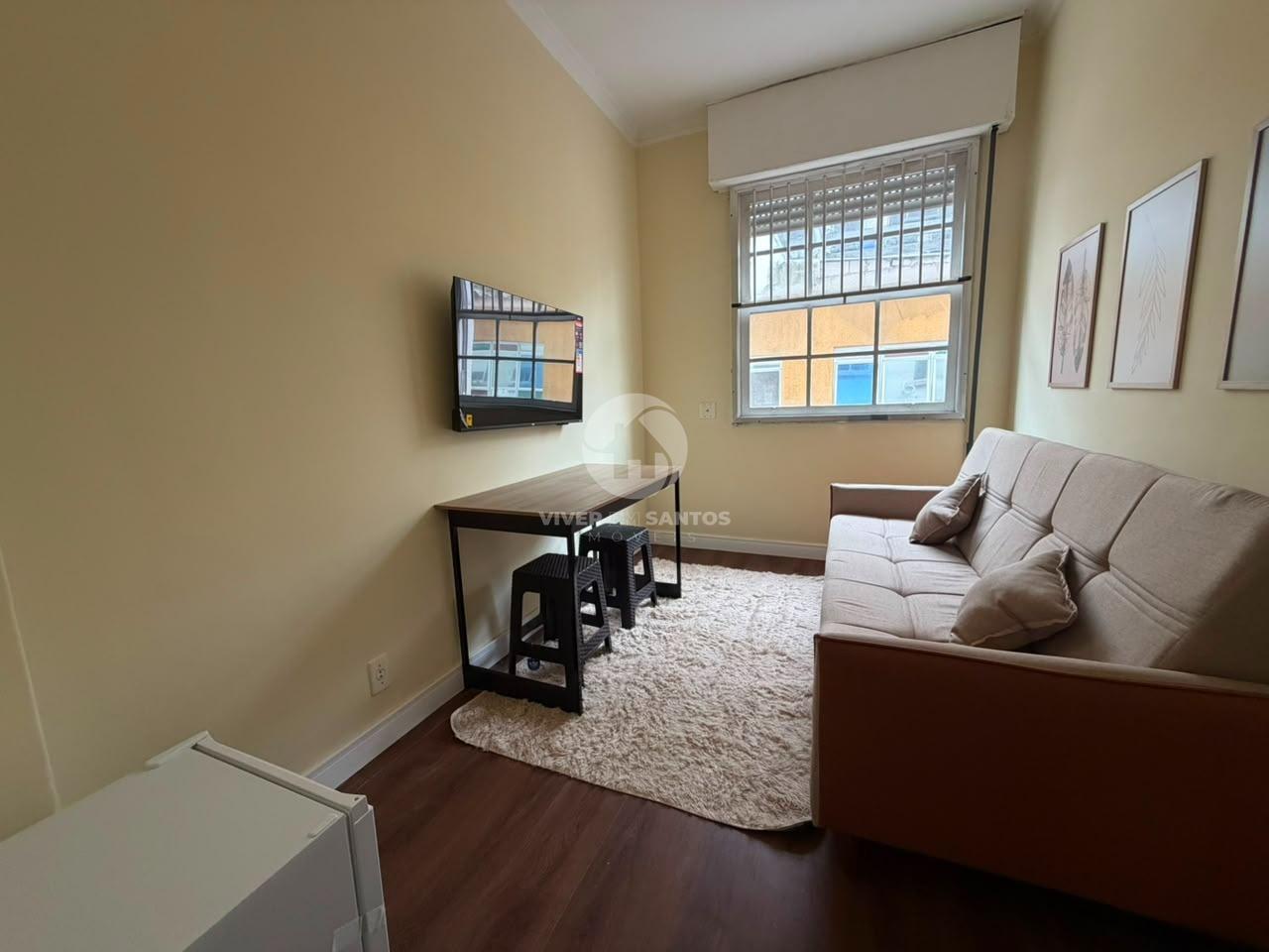 Apartamento 1 Dormitório, Reformado e Frente Mar - Santos SP em Boqueirão, Santos — foto 4