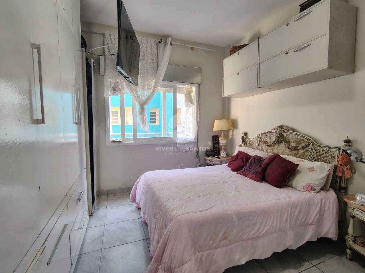 Apartamento 1 Dormitório, Sacada e Meia Quadra da Praia na Ponta da Praia - Santos SP em Ponta da Praia, Santos — foto 5