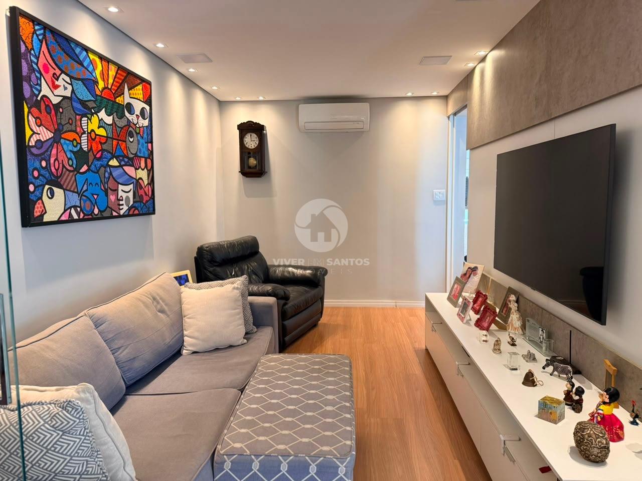 Apartamento 3 Dormitórios, sendo 1 suíte, 2 Vagas e Vista Mar no Gonzaga - Santos SP em Gonzaga, Santos — foto 4