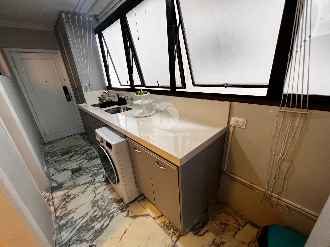 Apartamento 3 Dormitórios, 2 Vagas, 1 por Andar e Mobiliado no Boqueirão - Santos SP em Boqueirão, Santos — foto 13