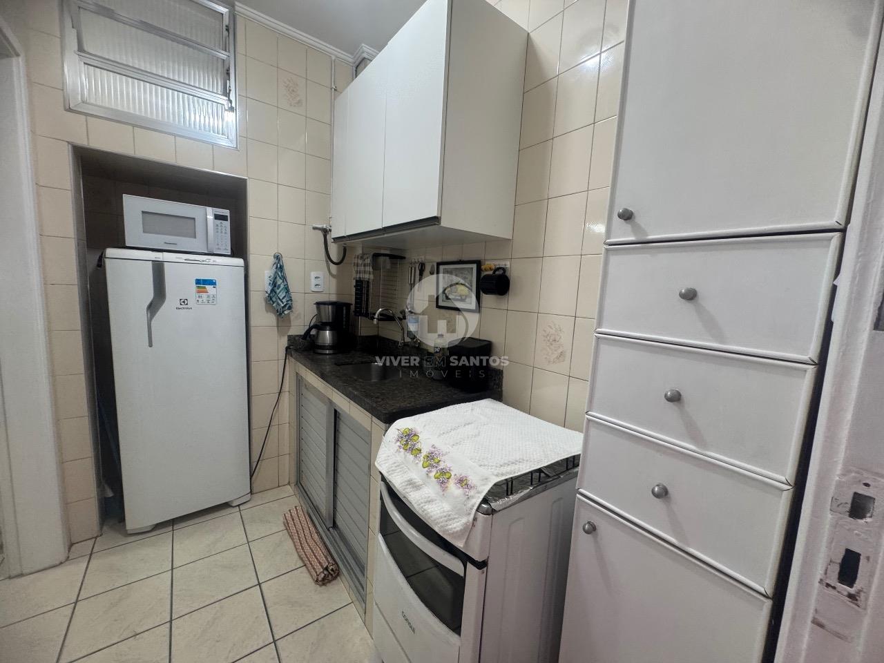 Sala living mobiliado Frente Mar à Venda – Bairro Aparecida em Embaré, Santos — foto 7