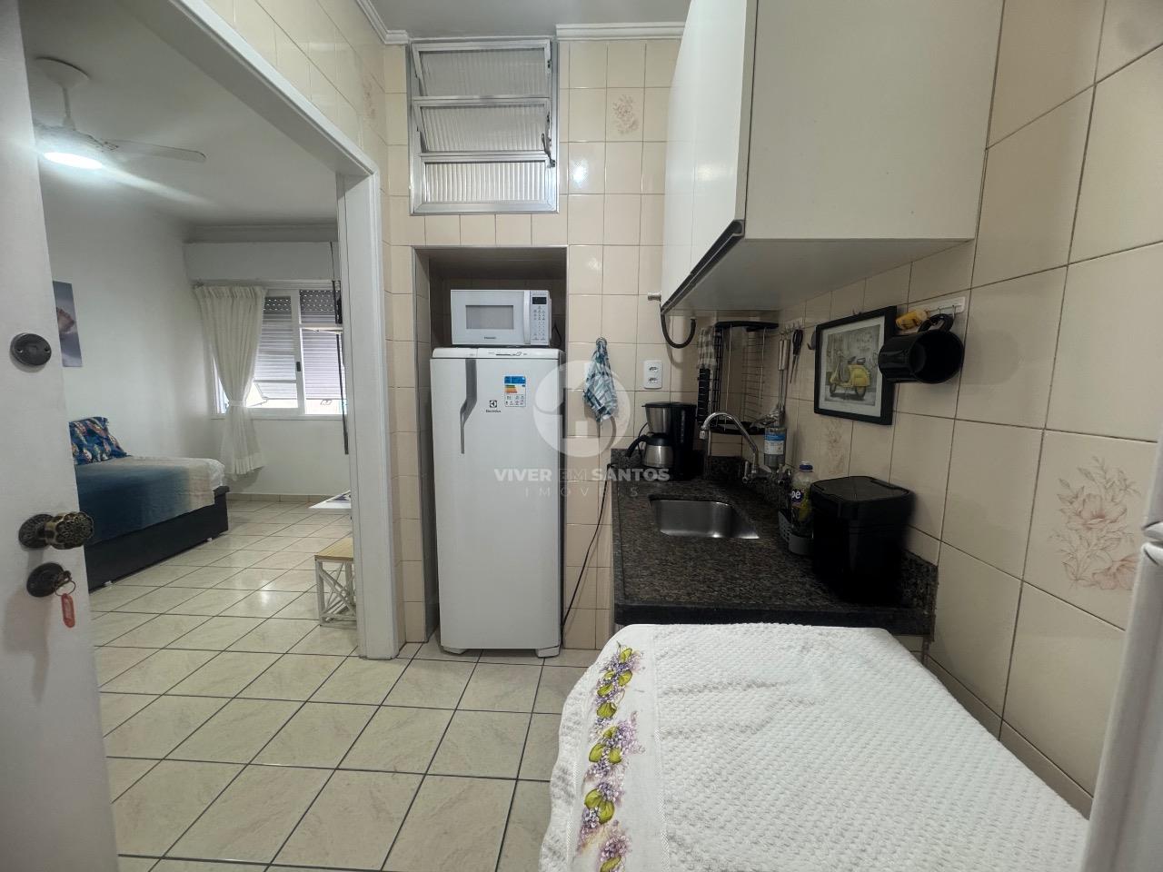Sala living mobiliado Frente Mar à Venda – Bairro Aparecida em Embaré, Santos — foto 6