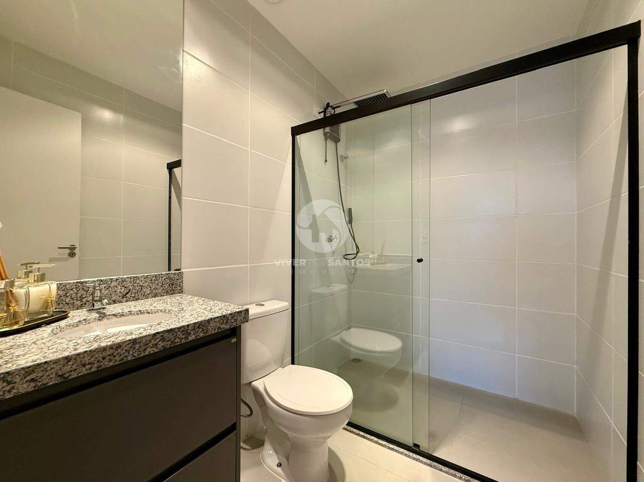 Apartamento com 1 quarto 2 banheiros Porteira Fechada na Aparecida em Embaré, Santos — foto 16