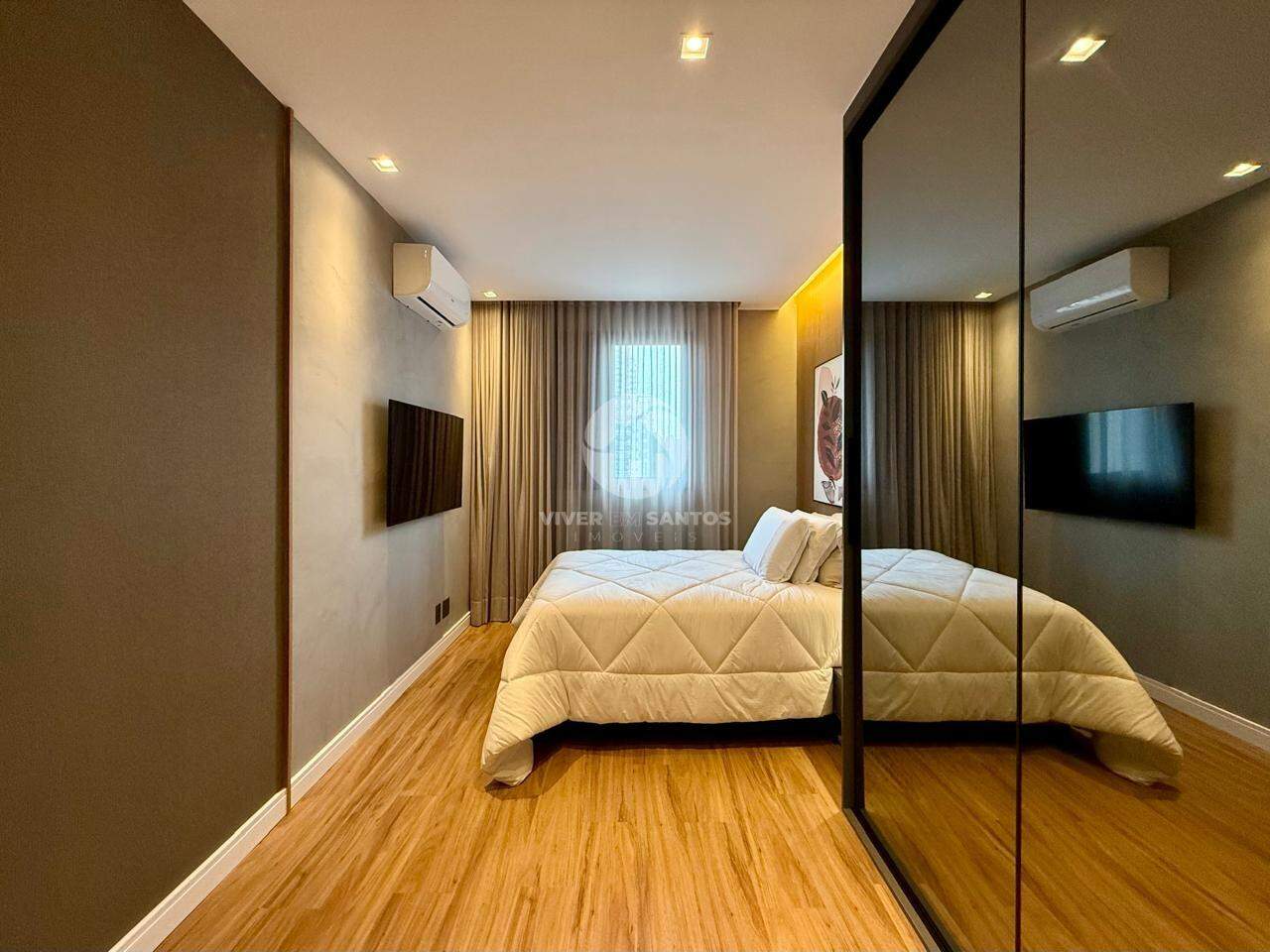 Apartamento com 1 quarto 2 banheiros Porteira Fechada na Aparecida em Embaré, Santos — foto 12