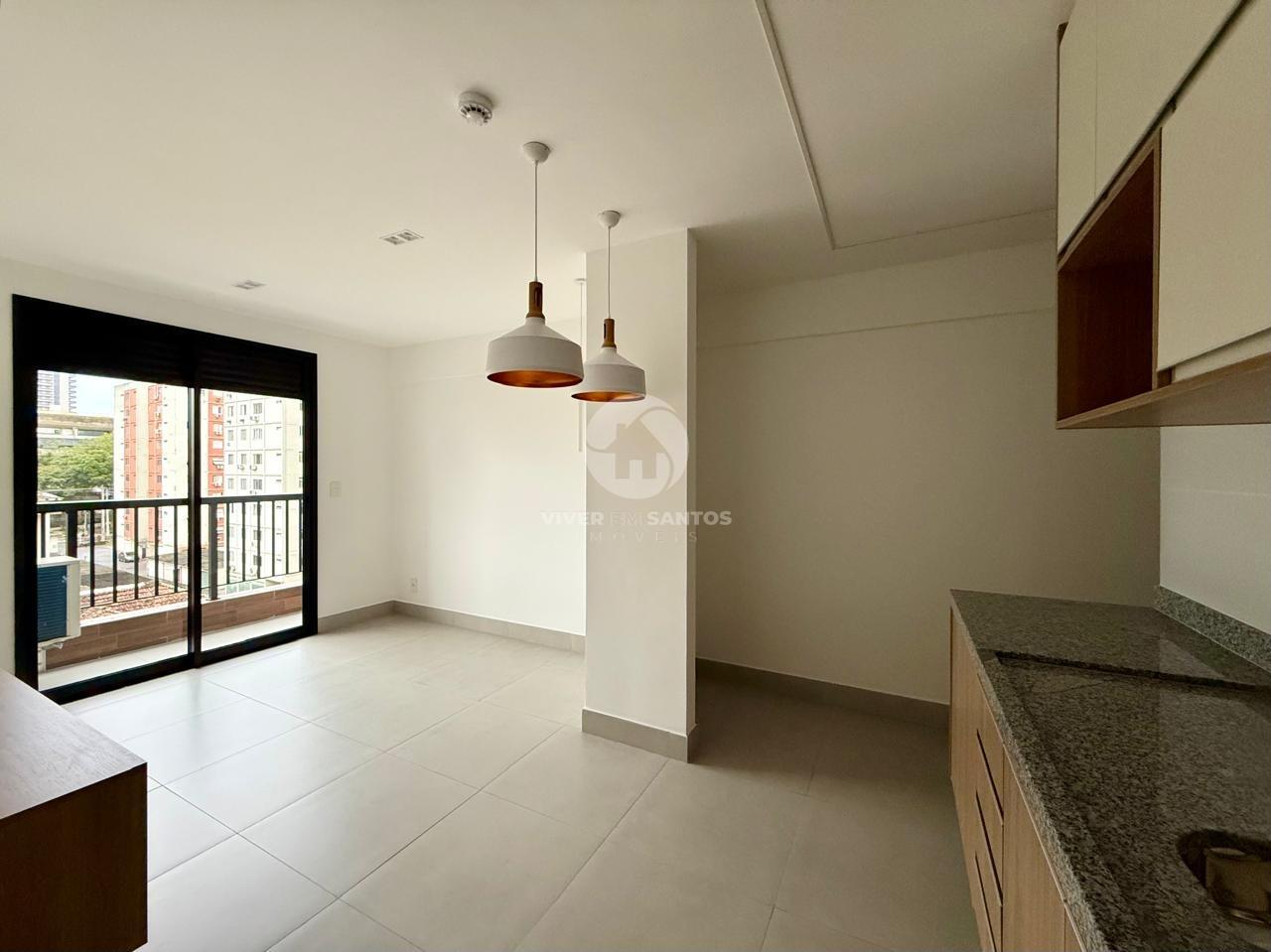 Apartamento com 1 quarto sendo 1 suíte na Aparecida em Santos em Embaré, Santos — foto 3