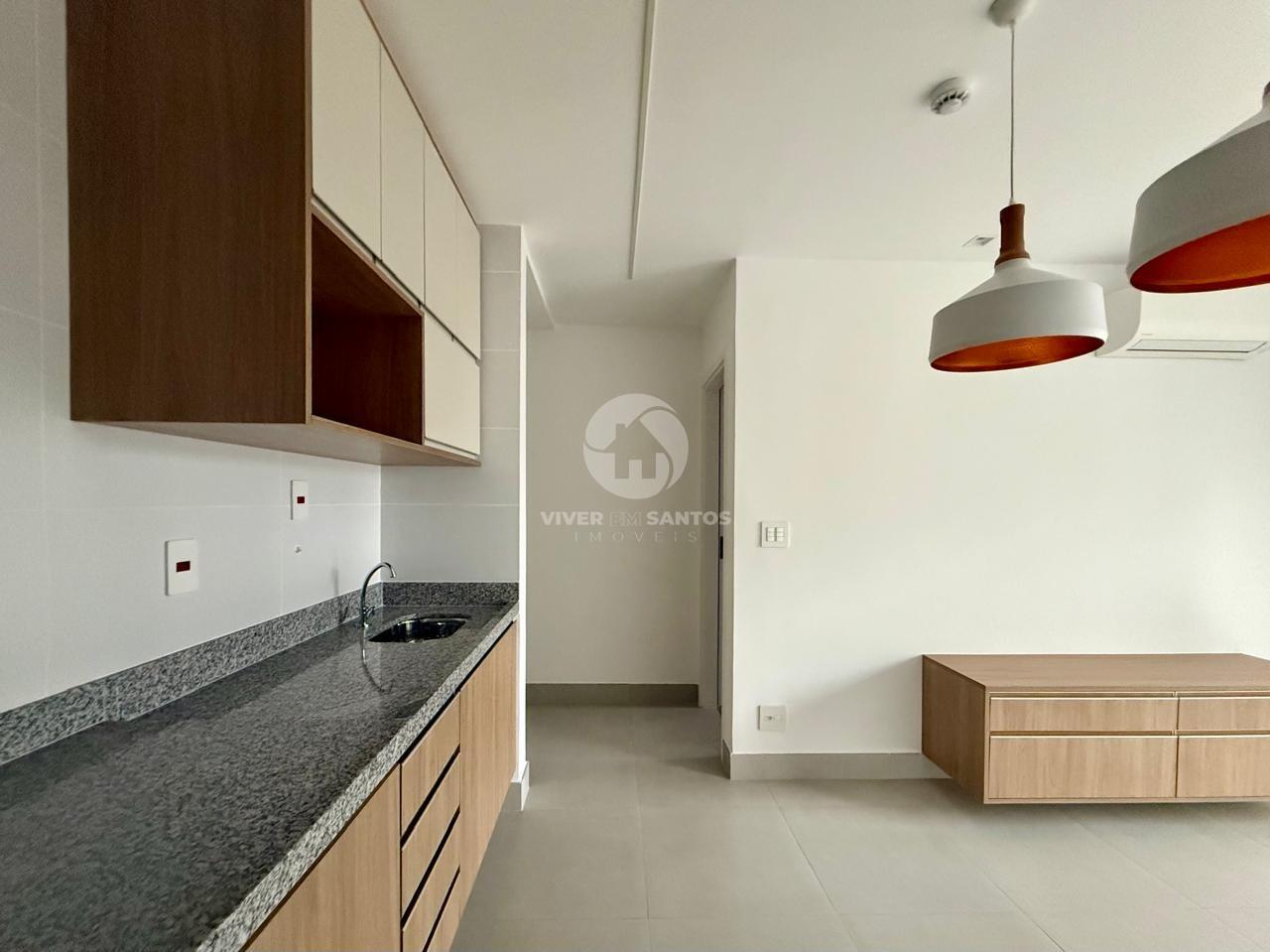 Apartamento com 1 quarto sendo 1 suíte na Aparecida em Santos em Embaré, Santos — foto 2