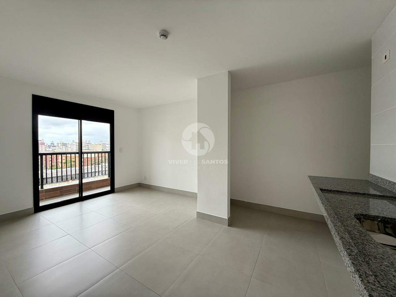 Apartamento com 1 quarto sendo 1 suíte na Aparecida em Santos em Embaré, Santos — foto 3
