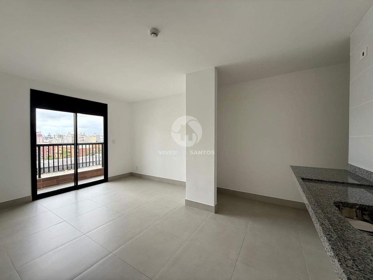 Apartamento com 1 quarto sendo 1 suíte na Aparecida em Santos em Embaré, Santos — foto 3