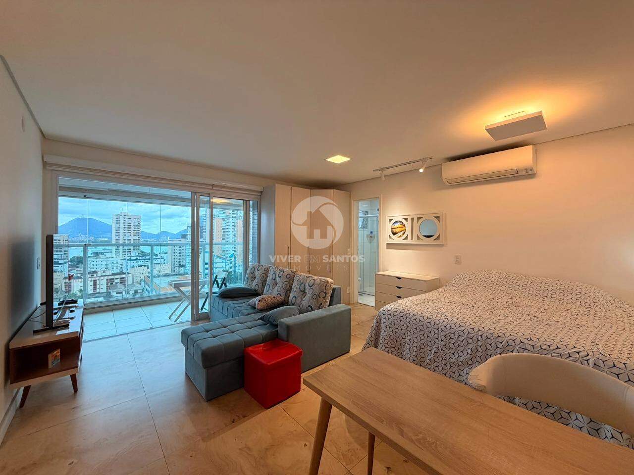 Studio totalmente reformado em prédio novo na ponta da praia em Ponta da Praia, Santos — foto 3