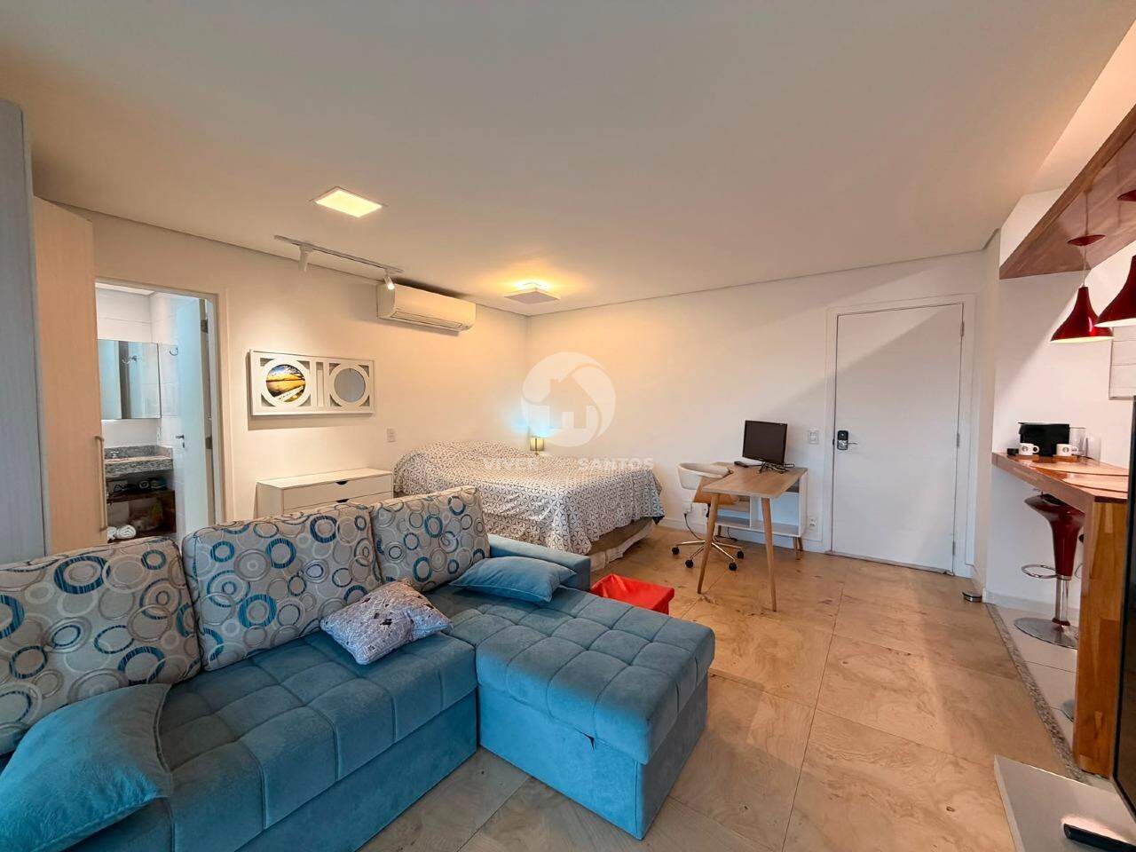 Studio totalmente reformado em prédio novo na ponta da praia em Ponta da Praia, Santos — foto 5