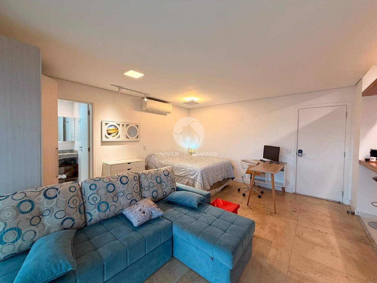 Studio totalmente reformado em prédio novo na ponta da praia em Ponta da Praia, Santos — foto 2