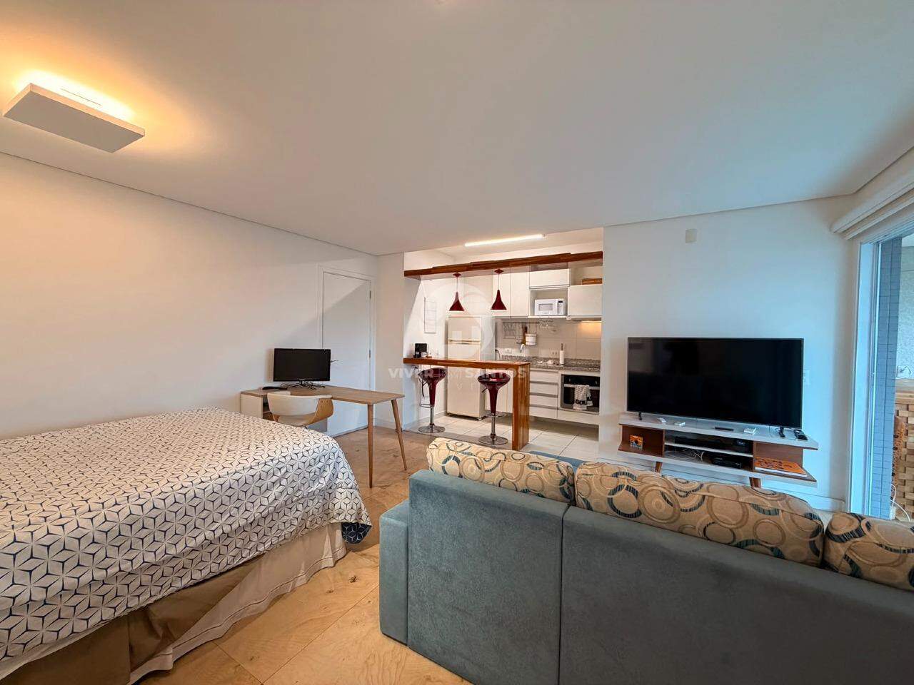 Studio totalmente reformado em prédio novo na ponta da praia em Ponta da Praia, Santos — foto 4
