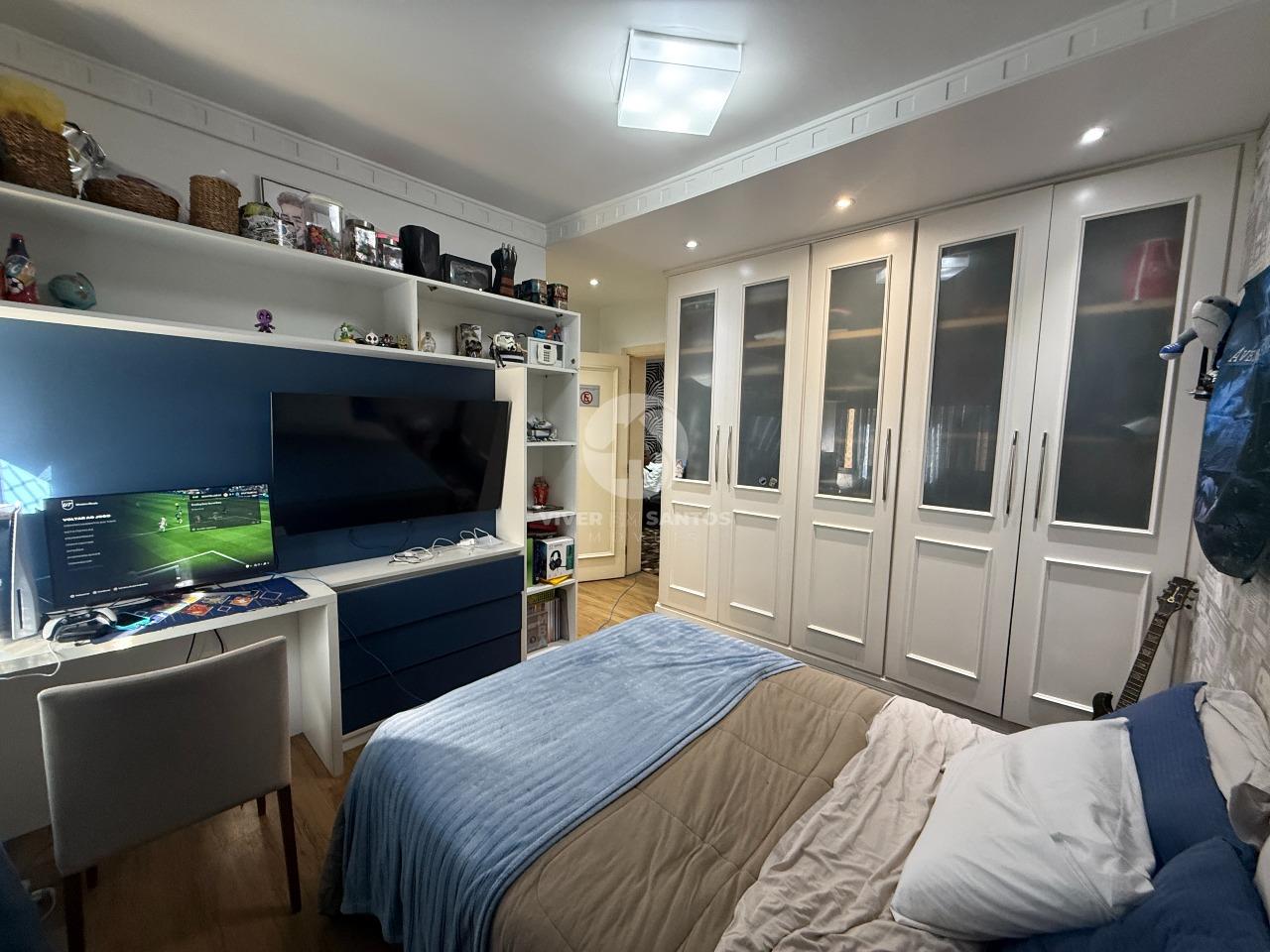 Apartamento à venda na Vila Rica, Santos/SP | Frente, 4 suítes, varanda gourmet e 3 vagas em Boqueirão, Santos — foto 12