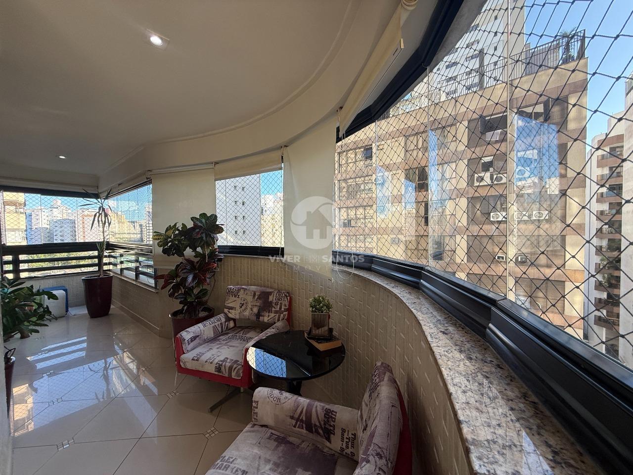 Apartamento à venda na Vila Rica, Santos/SP | Frente, 4 suítes, varanda gourmet e 3 vagas em Boqueirão, Santos — foto 3
