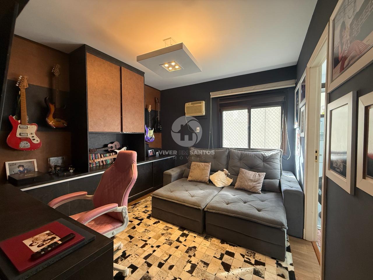 Apartamento à venda na Vila Rica, Santos/SP | Frente, 4 suítes, varanda gourmet e 3 vagas em Boqueirão, Santos — foto 21