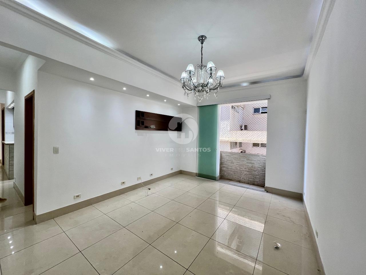 Apartamento varanda de frente reformado 2 quartos, na quadra da praia no Boqueirão - Santos em Boqueirão, Santos — foto 2