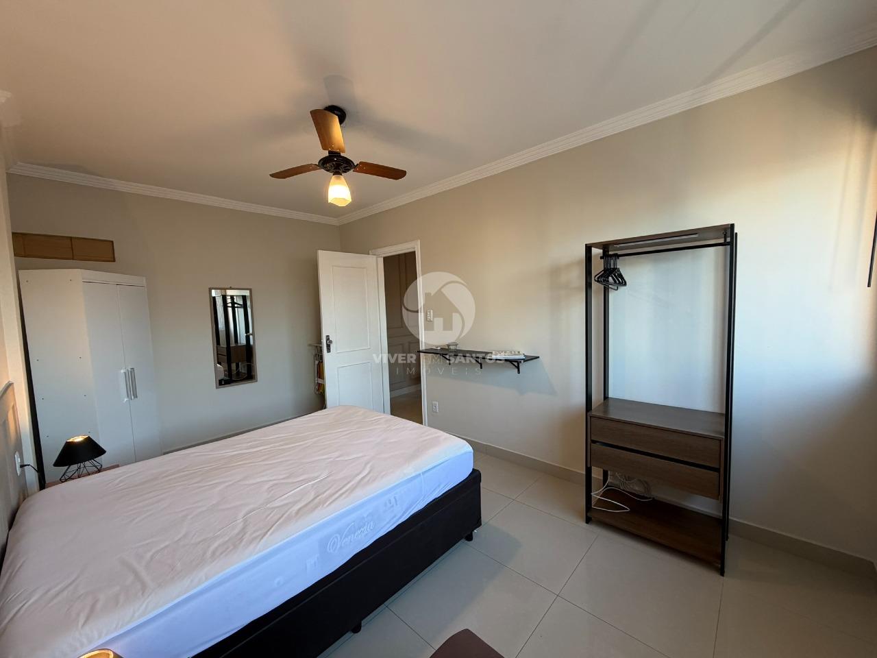 Apartamento 1 Dormitório, Porteira Fechada e Vista Mar Lateral no Embaré - Santos SP em Embaré, Santos — foto 8