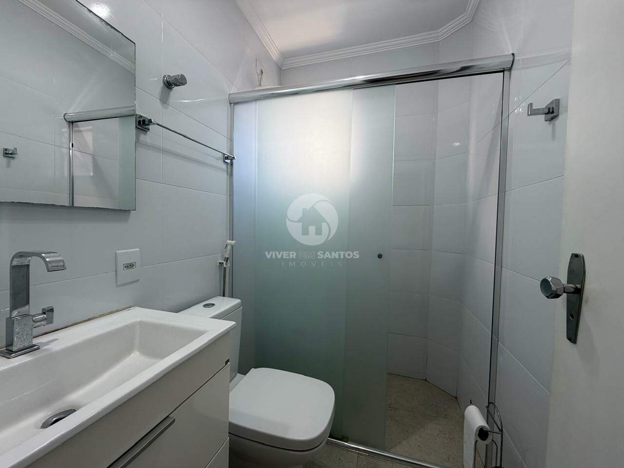 Apartamento 2 Dormitórios, 1 Vaga e Vista Permanente para o Mar no Embaré - Santos/SP em Embaré, Santos — foto 12