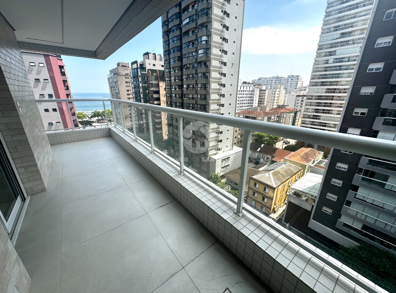 Apartamento 3 Dormitórios, 2 Vagas, Varanda Gourmet e Vista Mar na Aparecida - Santos SP em Aparecida, Santos — foto 2
