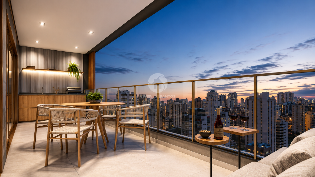 Apartamento 1 Suíte, Varanda Gourmet no Seven Living - Ponta da Praia - Santos SP em Ponta da Praia, Santos — foto 2