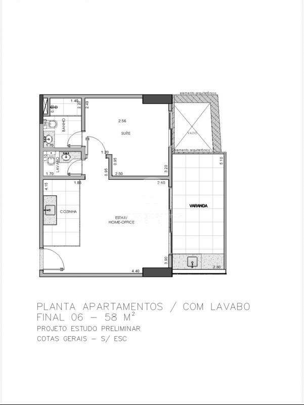 Apartamento 1 Suíte, Varanda Gourmet no Seven Living - Ponta da Praia - Santos SP em Ponta da Praia, Santos — foto 9