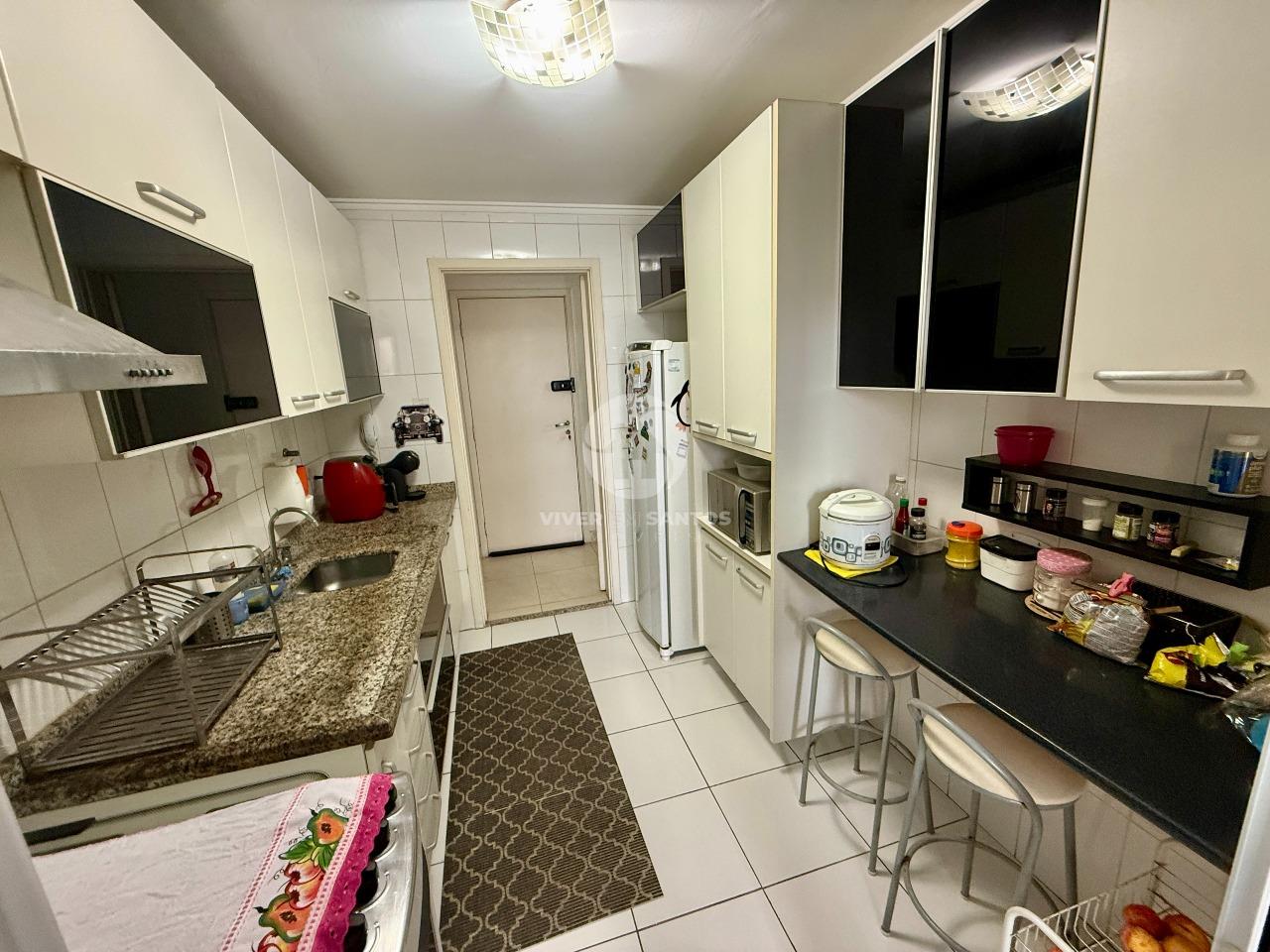Apartamento 3 Dormitórios, 2 Vagas, Mobiliado e Varanda Gourmet na Ponta da Praia - Santos SP em Ponta da Praia, Santos — foto 8
