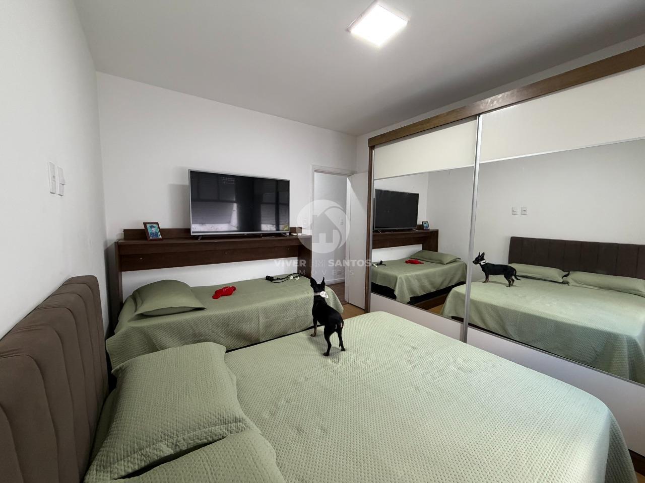 Apartamento 3 Dormitórios, 1 Vaga, Vista Livre e 2 Quadras da Praia na Aparecida - Santos SP em Aparecida, Santos — foto 12