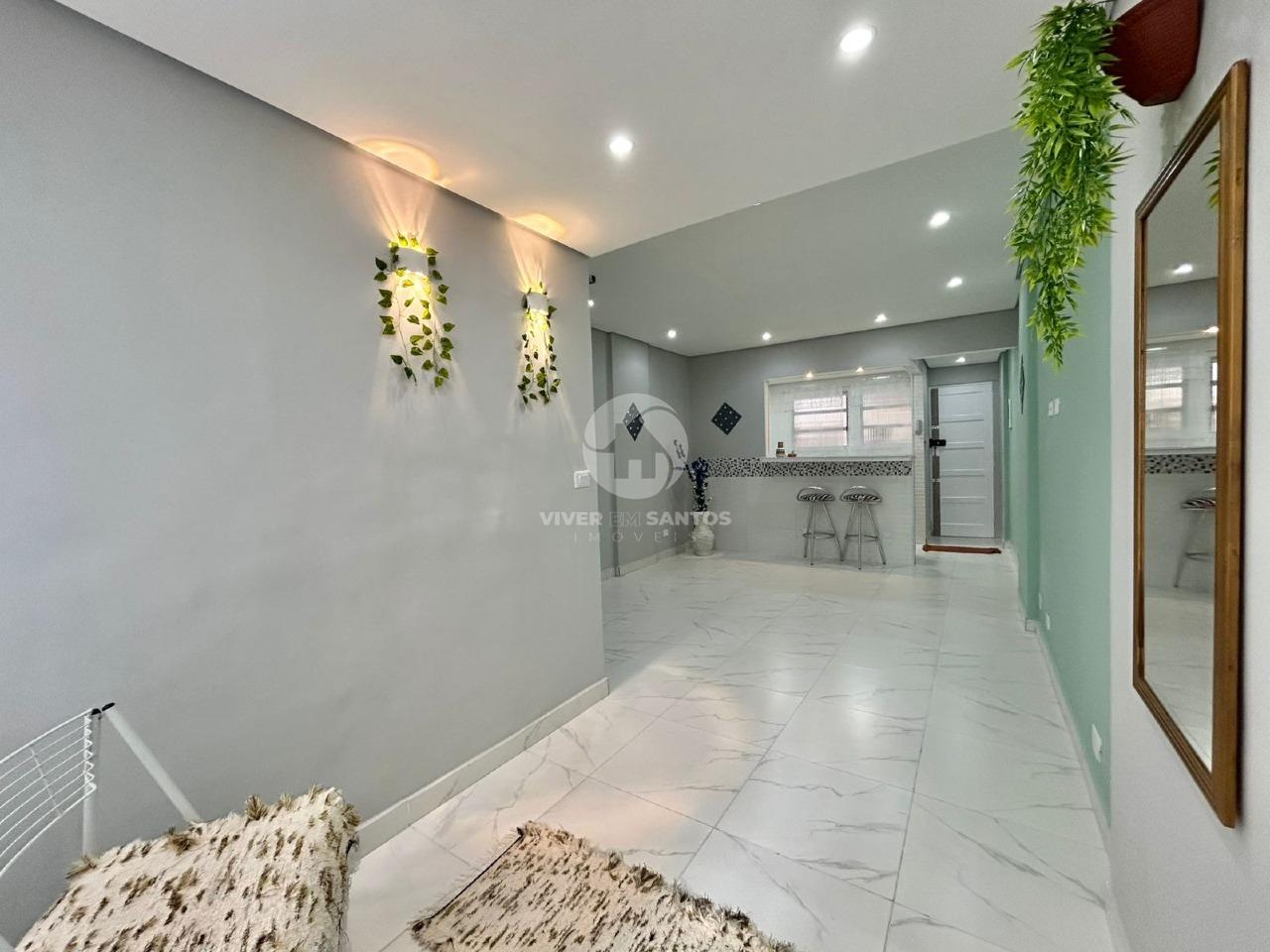 Sala Living Reformada, Quadra da Praia e Possibilidade de 1 Dormitório na Ponta da Praia - Santos SP em Ponta da Praia, Santos — foto 5