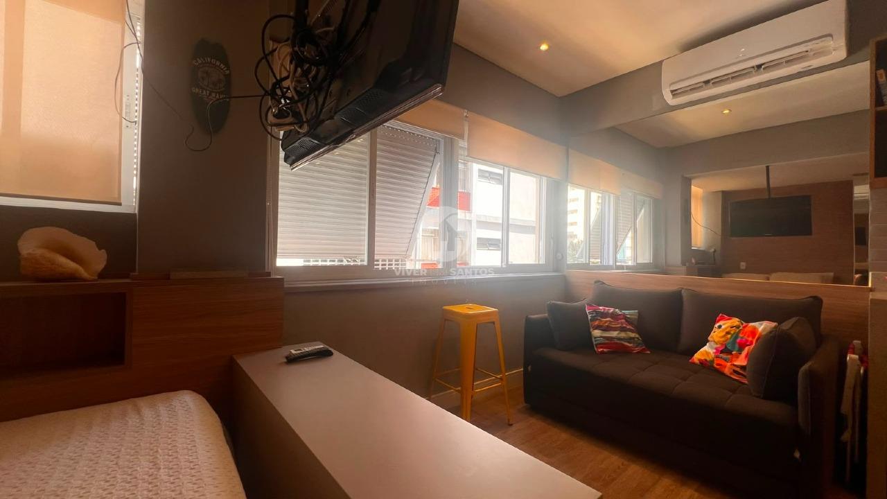 Studio Mobiliado, Porteira Fechada e 1 Quadra da Praia no Boqueirão - Santos SP em Boqueirão, Santos — foto 3