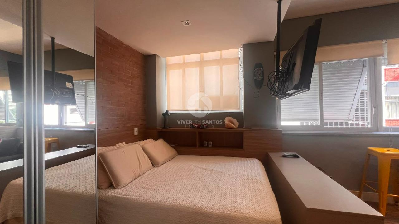 Studio Mobiliado, Porteira Fechada e 1 Quadra da Praia no Boqueirão - Santos SP em Boqueirão, Santos — foto 8