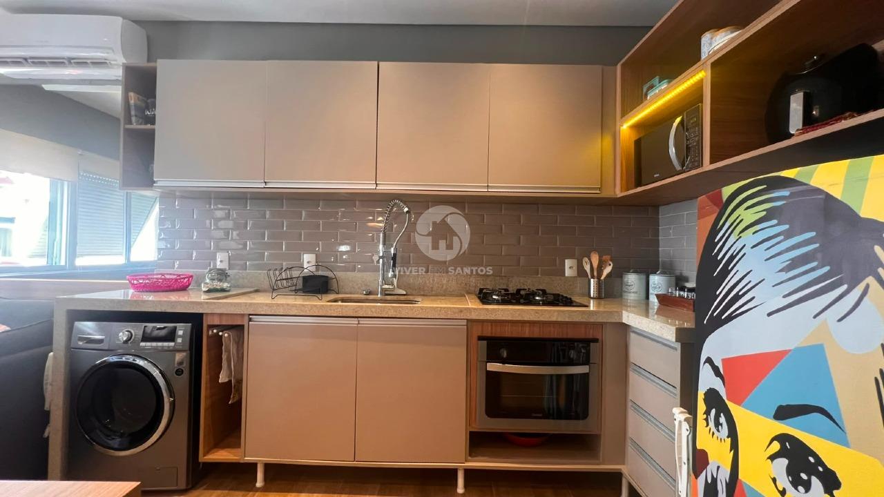 Studio Mobiliado, Porteira Fechada e 1 Quadra da Praia no Boqueirão - Santos SP em Boqueirão, Santos — foto 2