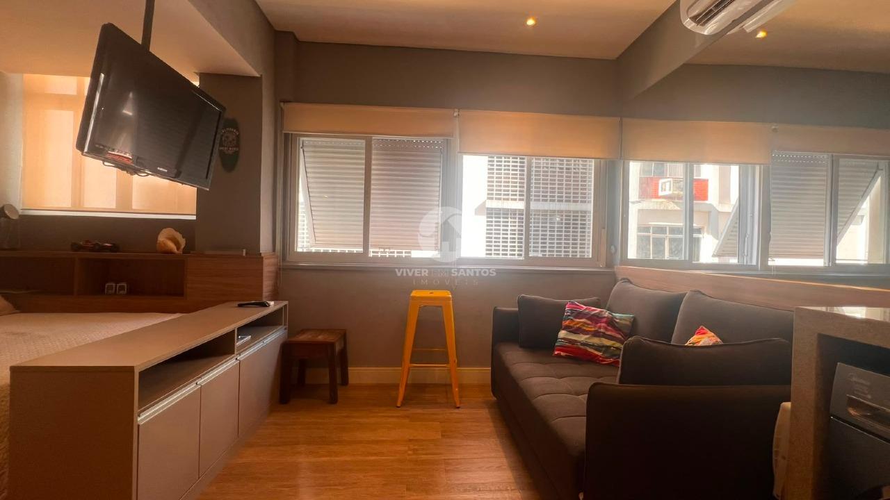 Studio Mobiliado, Porteira Fechada e 1 Quadra da Praia no Boqueirão - Santos SP em Boqueirão, Santos — foto 4